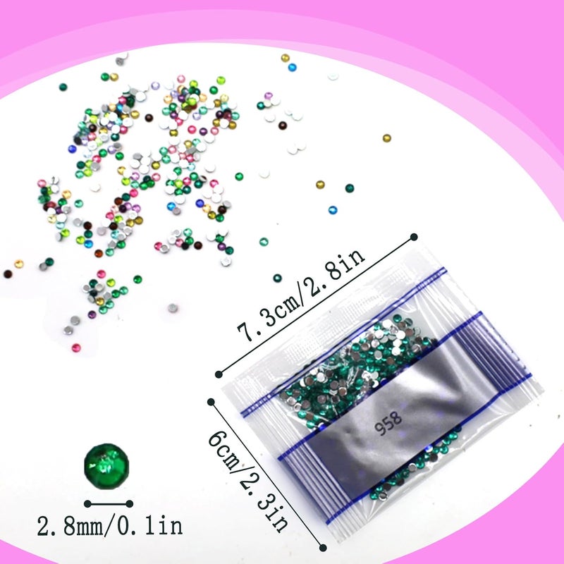 THUTEP 30000 Pieces 60 Color 5D Shiny Resin Diamond Art Painting Beads, Rhinestones Accessories for Crafting, Round Beads Art Replacement for DIY Craft Diamond Art Painting Accessories (Sixtycolor) - Image 3